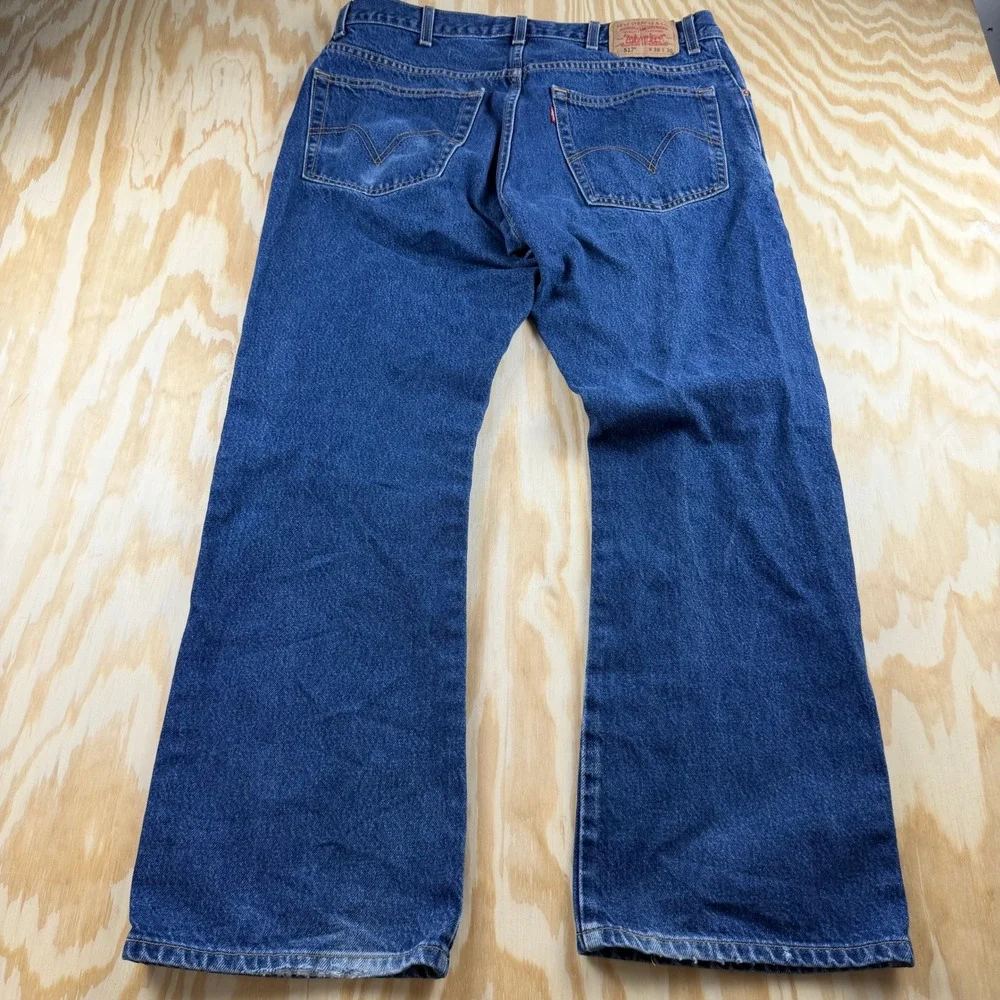 Levis 517 Mens Boot Cut Jeans Blue Denim Medium Wash W38 L30 Cotton